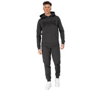Lonsdale Chándal para hombre con capucha, ajuste estrecho Cloudy, antracita/negro, L