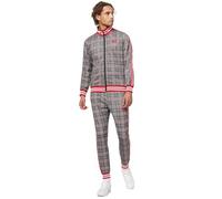 Lonsdale – Chándal para hombre GLATRIGILL, corte estrecho, White/Black/Red, XL