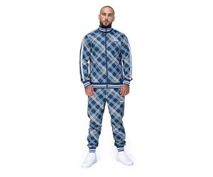 Lonsdale Chándal para hombre de corte entallado CANTERBURRY, azul/beige, 3XL