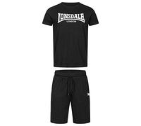 Lonsdale MOY Camiseta y Pantalones Cortos, Blanco/Negro, XL Hombres
