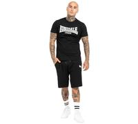 Lonsdale MOY Camiseta y Pantalones Cortos, Negro/Blanco, XXL Hombres