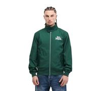 Lonsdale Chaqueta clásica para hombre, corte estrecho, verde botella/plata, XL