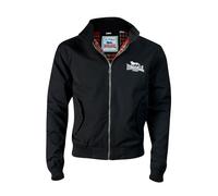 LONSDALE Chaqueta de entretiempo 'Harrington' negro / blanco 4XL negro / blanco