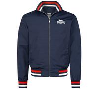 Lonsdale Chaqueta Hombre Slim Fit NEWDIGATE, Azul Marino/Blanco/Rojo, S