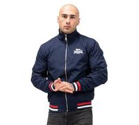 Lonsdale Chaqueta Hombre Slim Fit NEWDIGATE, Azul Marino/Blanco/Rojo, S