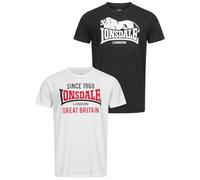 Lonsdale Collessie Camiseta DE Ocio, Blanco/Negro, M para Hombre