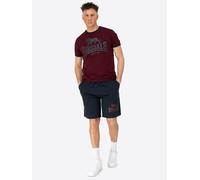 Lonsdale Conjunto de camiseta y pantalones cortos para hombre de ajuste normal MAIST, Oxblood/Dark Navy, L
