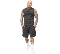 Lonsdale Conjunto de camiseta y pantalones cortos sin mangas para hombre, ajuste normal, ALLANTON Anthracite/Black L