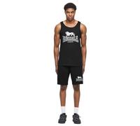 Lonsdale Conjunto de pantalones cortos y singlet para hombre, ajuste normal, POLMOOD, negro/gris/blanco, XXL
