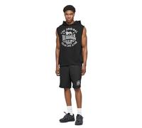 Lonsdale Conjunto de Sudadera y Pantalones Cortos sin Mangas con Capucha para Hombre, Ajuste Regular, SHOTLEY, Negro/Gris, S