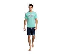 Lonsdale Conjunto deportivo de hombre de algodón corto - Conjunto deportivo corto de verano ligero de manga corta para hombre