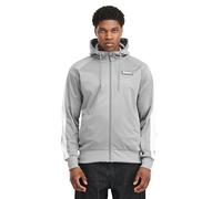 Lonsdale CRAYFORD Chaqueta de chándal para hombre con capucha, ajuste normal, gris, blanco y negro, XXL
