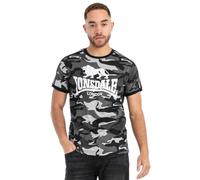 Lonsdale London CREGNEASH Hombre Camiseta Camuflaje Gris L 60% algodón, 40% poliéster Regular