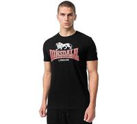 Lonsdale Cromane Camiseta, Negro, Rojo Y Gris, XL para Hombre