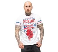 Lonsdale CRUGMEER Camiseta, White/Red/Blue, XL para Hombre