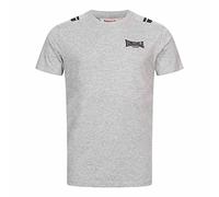 Lonsdale Culrain Camiseta DE Ocio, Gris Y Negro, L para Hombre