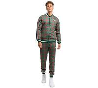 Lonsdale Edgware Tracksuit para hombre, Verde/rojo/negro/blanco, S