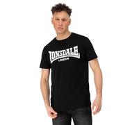 Lonsdale FULWOOD Camiseta, Black/White, L para Hombre