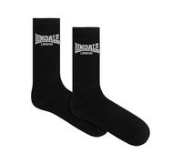 Lonsdale Gilbert - Calcetines deportivos unisex (6 unidades, talla 35-38), color negro y blanco