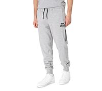 Lonsdale Grinstead Pantalones de chándal para Hombre, Ajuste Regular, Color Gris Marl/Negro, Talla 3XL