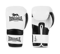 Lonsdale Guantes de Boxeo de Cuero Barford Blanco/Negro 12 oz