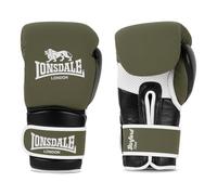 Lonsdale Guantes de Boxeo de Cuero Barford Olive/Black/White 10 oz