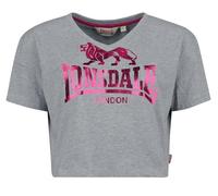 Lonsdale Heddle Camiseta Recortada, Marl Grey/Pink, XXL Mujeres, 117585