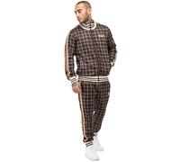 Lonsdale Hedley Chándal, Marrón/Crudo/Naranja, XL para Hombre