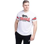 Lonsdale HEMPRIGGS T-Shirt, White/Black/Red, L Men's