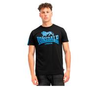 Lonsdale Henconner Camiseta, Negro y Azul, S Hombres