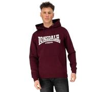 Lonsdale Herren Kapuzensweatshirt Normale Passform Wolterton Sudadera con Capucha, Oxblood/Crudo, S para Hombre