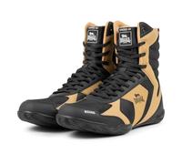 Lonsdale Heskin, Zapatillas de Boxe Unisex Adulto, Negro Oro Blanco, 44 EU