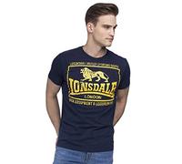 Lonsdale Hounslow Camisa, Azul Marino, S para Hombre