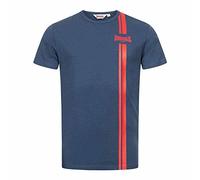 Lonsdale Inverbroom Camiseta DE Ocio, Azul Marino y Rojo, XL para Hombre 117367