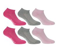 Lonsdale Invisible Fresh 6 Pares Calcetines Deportivos, Algodón Piquet (Rosa Mix, 39-42)