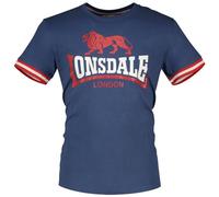 Lonsdale Kergord T-Shrit, Azul Marino/Rojo/Blanco, M Hombres, 117523