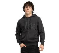 Lonsdale KRAFTY Sudadera con Capucha para Hombre con Cremallera, Corte Estrecho, Antracita/Negro, XL