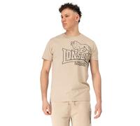 Lonsdale Langsett Camiseta, Arena y Negro, L Hombres