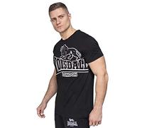 Lonsdale Langsett - Camiseta de manga corta para hombre, color negro, talla S