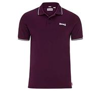 Lonsdale León Polo Ajustado, Hombre, Oxblood, XXL