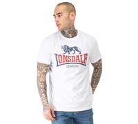 Lonsdale Lion Two Tone Camiseta, Blanco/Azul Marino/Rojo, XL para Hombre