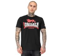 Lonsdale Lion Two Tone Camiseta, Negro, Rojo y Blanco, XL Hombres