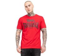 Lonsdale Logo Top Deportivo para Hombre, Rojo/Negro, XL