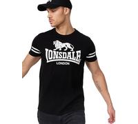 LONSDALE Camiseta negro / blanco L negro / blanco