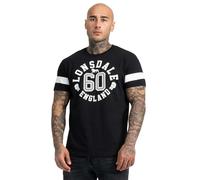 Lonsdale London Askerswell Hombre Camiseta Negro 100% algodón Regular
