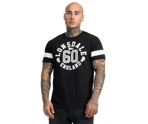Lonsdale London Askerswell Hombre Camiseta Negro 100% algodón Regular