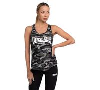 Lonsdale London BEAQUOY Mujer Top Camuflaje Gris L 95% algodón, 5% elastán Regular