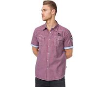Lonsdale London Berny Hombre Camisa Manga Corta Rojo M 100% algodón Estrechos