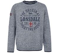 Lonsdale Sudadera Borden Hombre Gris 60% algodón 40% poliacrílico Corte regular M