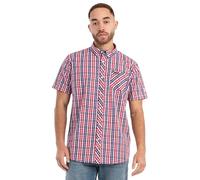 Lonsdale London Brixworth Hombre Camisa Manga Corta Azul 60% algodón, 40% poliéster Regular
